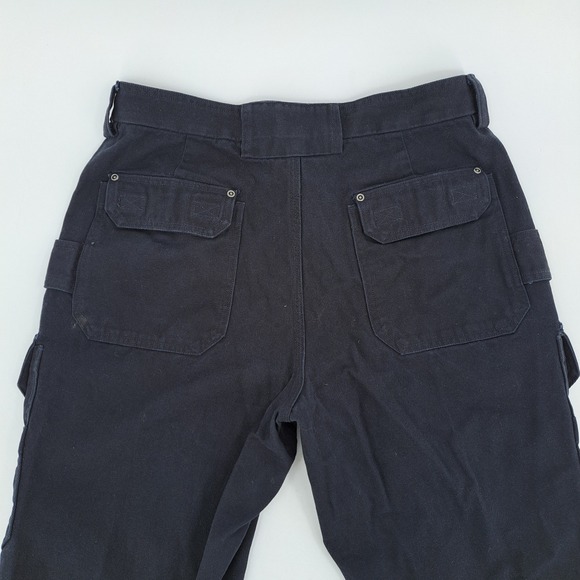 Duluth Trading Co Fire Hose Cargo Pants Mens 36x30 Cotton Navy Blue Relaxed Fit - Picture 9 of 11